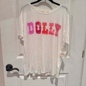 NWT Altar'd State White “Dolly” Tee